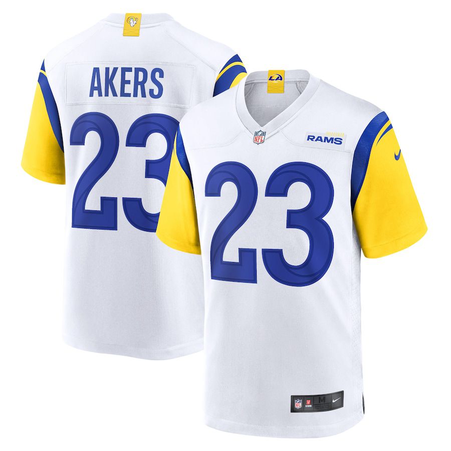 Men Los Angeles Rams #23 Cam Akers Nike White Game NFL Jersey->los angeles rams->NFL Jersey